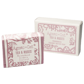 6x Jabón Artesanal de 140g - Té y Rosas