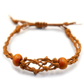 10x Pulsera de Macrame para Piedras Preciosas  20-28cm - Marron