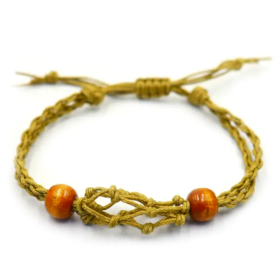 10x Pulsera de Macrame para Piedras Preciosas  20-28cm - Arena