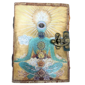 Cuaderno de Cuero - Buda 7 Chakras