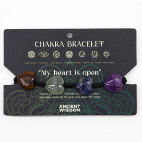 3x Pulseras de chakras - Corazon