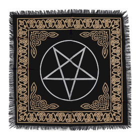 6x Mantel de altar con flecos esotéricos - Pentágono