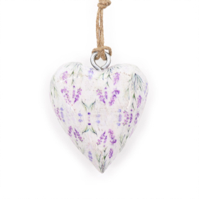 24x Corazones de Madera Decorativos Grandes: Lavanda