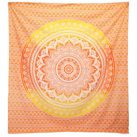 Tapiz de pared - Mandala Umrao - Naranja