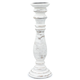 Soporte de Vela Clásico - Blanco - 37x10cm - Grande