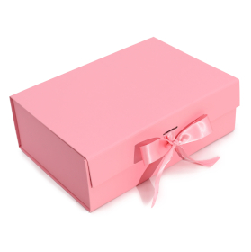 3x Caja de Regalo con Lazo - Grande (28.2x20.2x9.2cm) - Rosa